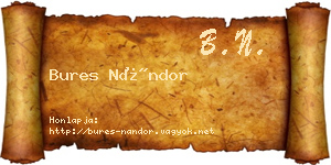 Bures Nándor névjegykártya
